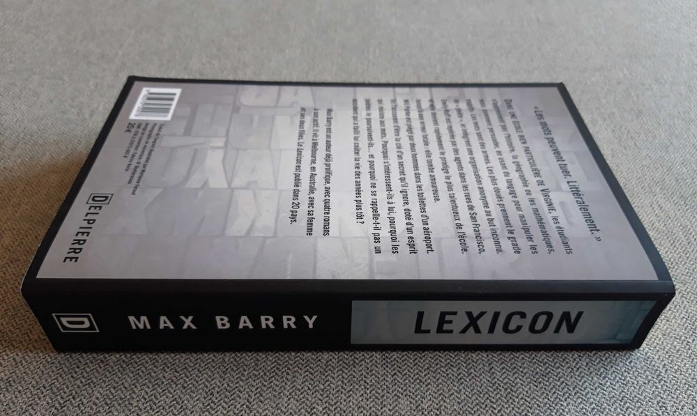 Livro "Lexicon" de Max barry