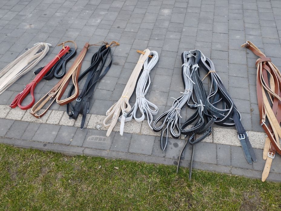 Lejce skórzane 6m poł.szyte trokiem