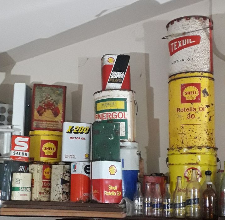 Latas óleo café e outras vintage