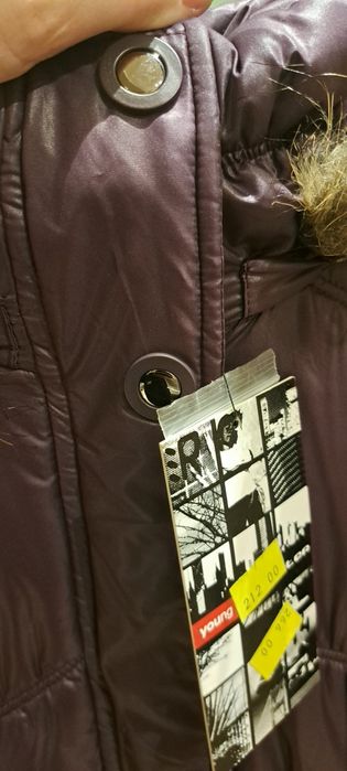 Zimowa kurtka fioletowa r.164