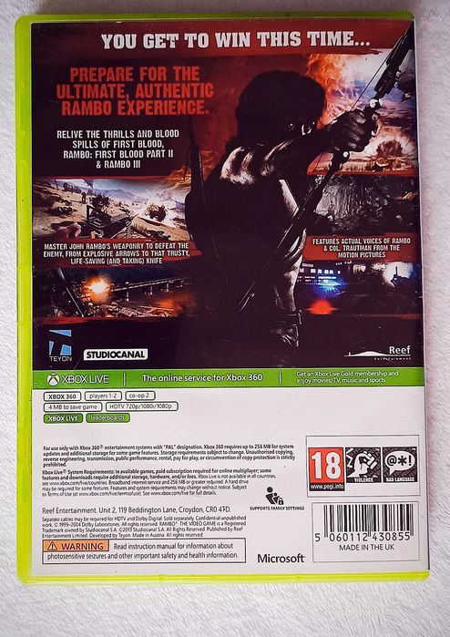 Rambo: The Video Game Xbox 360
