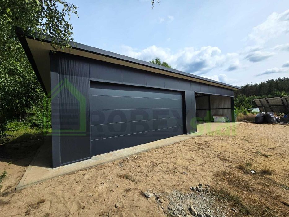 garaż z płyty warstwowej 7x7+wiata7x7 każdy wymiar montaż cały kraj