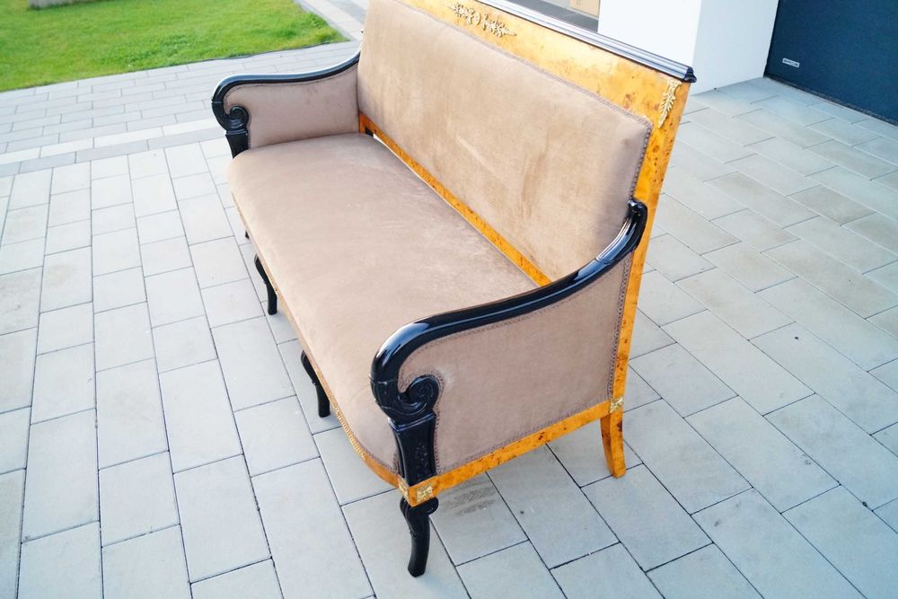 Kanapa SOFA EMPIRE ładny model biuro salon okucia mosiężne