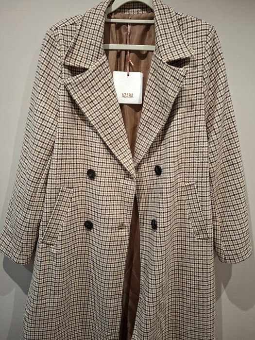 Płaszcz Azara w odcieniach beżu i brązu Piotrków Kujawski • OLX.pl
