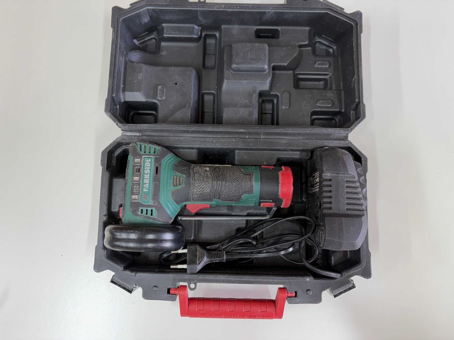 Rebarbadora Compacta Parkside 12V com Bateria, Carregador e Mala
