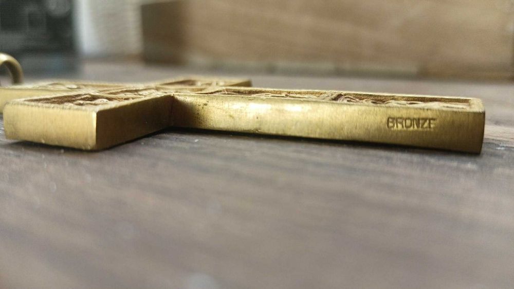 Antiguidades/Coleções Crucifixo Bizantino em Bronze Dourado – Leitão & Irmão (Estilo)