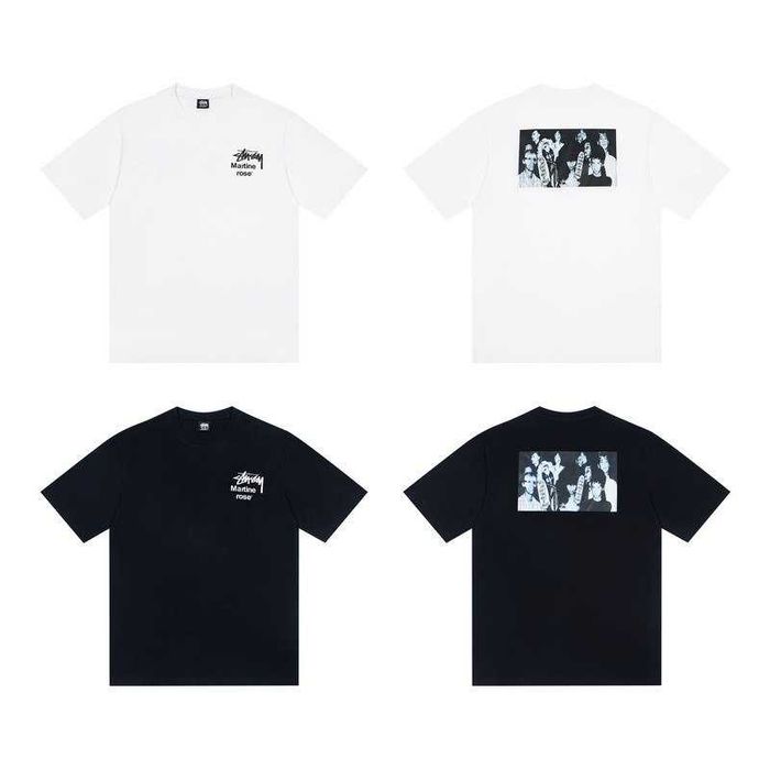Нова Футболка stussy біла та чорна (XS-XXL)