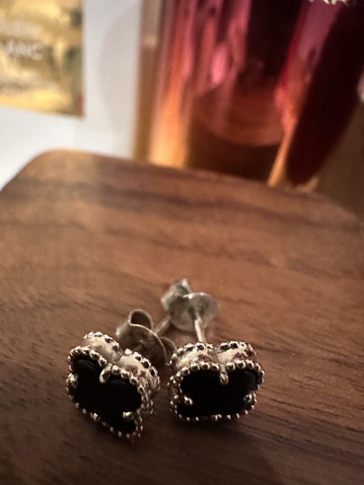 Сережки Клевер гвоздики Van Cleef серьги