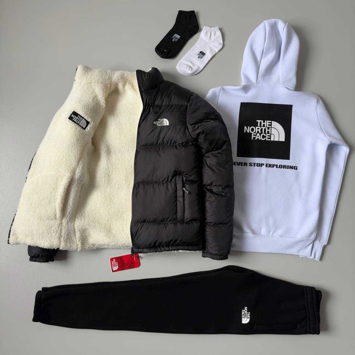 Мужская куртка норт фейс + спортивный костюм The North Face на флисе