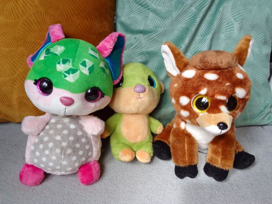 Zestaw ślicznych maskotek nowoczesnych akrylowe oczy pluszaki zabawki