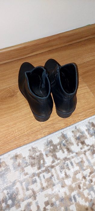 Botki kowbojki skórzane czarne Ryłko rozmiar 36 stan bardzo dobry