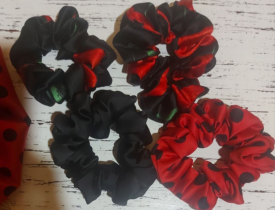 Jedwabny czepek do snu rozmiar M,  scrunchies rozmiar M