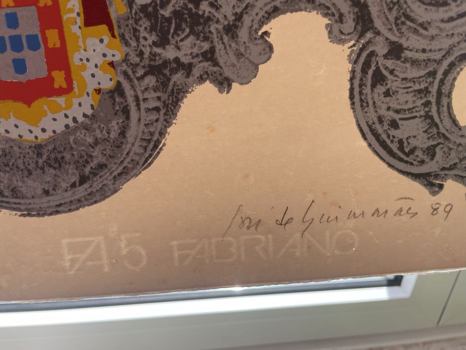 Serigrafia de José de Guimarães 1989