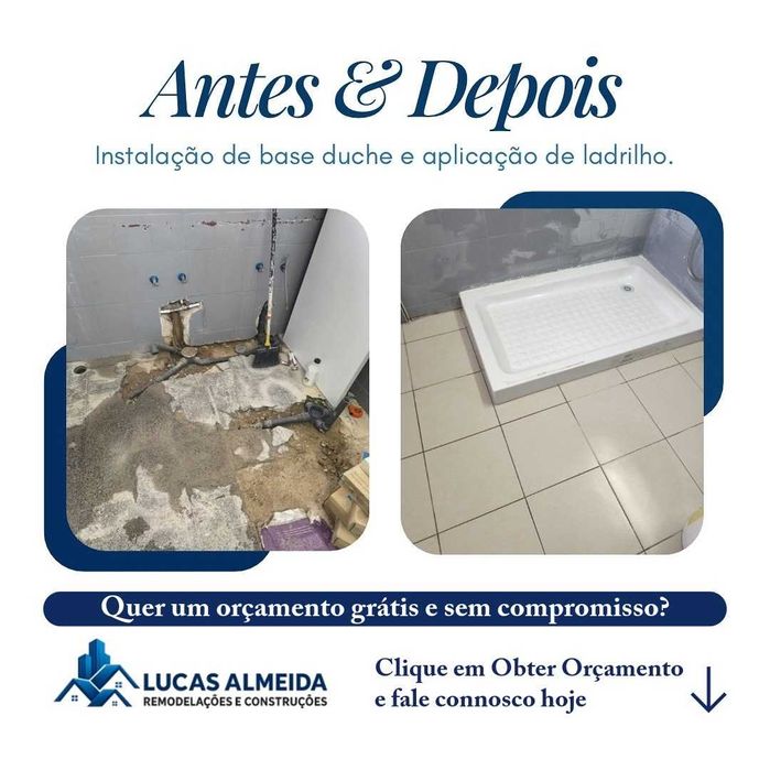 Orçamento GRÁTIS Remodelação Casa de Banho Setúbal