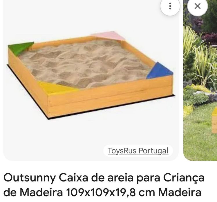 Caixa de areia para criança