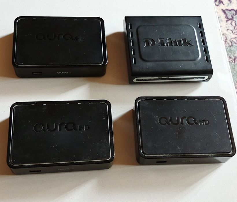 Мережевий медіаплеєр Aura HD 3шт + Модем/роутер D-Link DSL-2500U 1 шт.