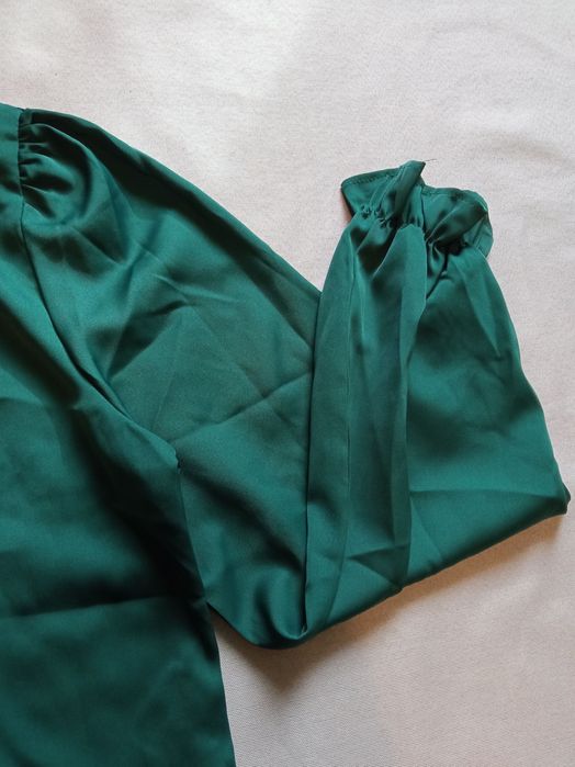 Elegancka bluzka damska butelkowa zieleń M