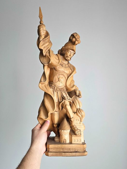 Święty Florian 54 cm rzeźba drewno