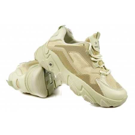 Sportowe sneakersy na grubej podeszwie zielone r 38