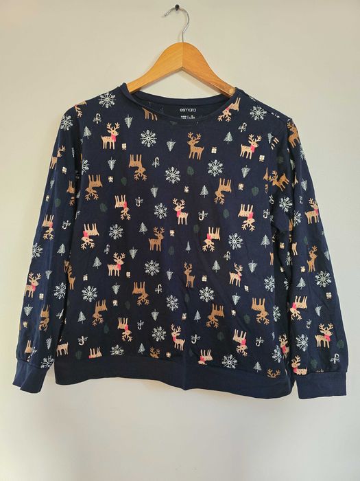 Granatowa bluza piżamowa świateczna Esmara