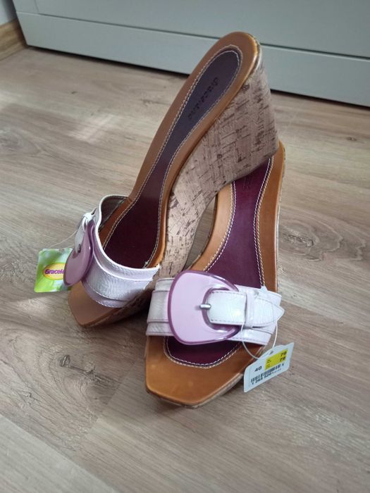 Klapki koturna nowe buty letnie rozm. 40