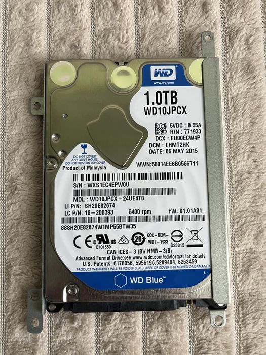 Sprzedam dysk do laptopa WD BLUE WD10JPCX 1TB SATA III 2,5"