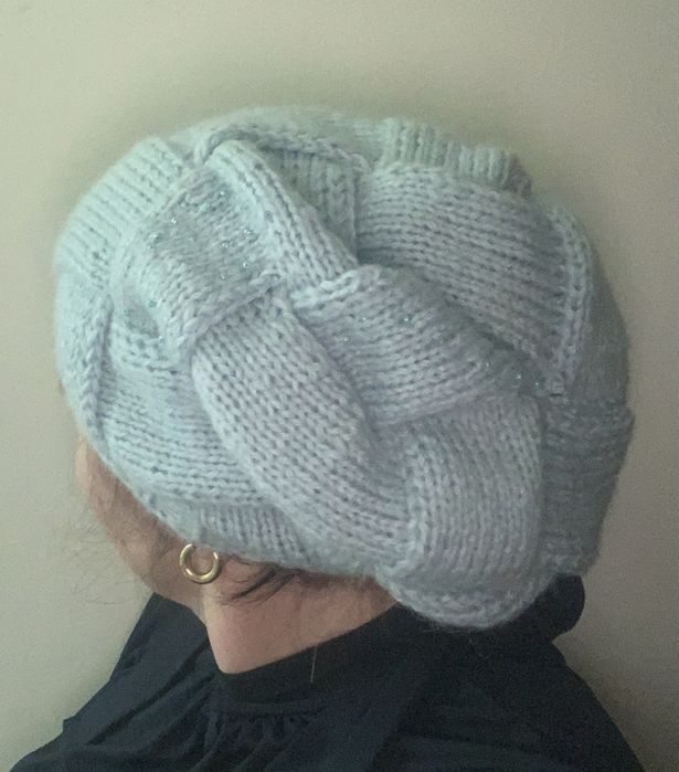 Czapka na długie włosy nowa handmade