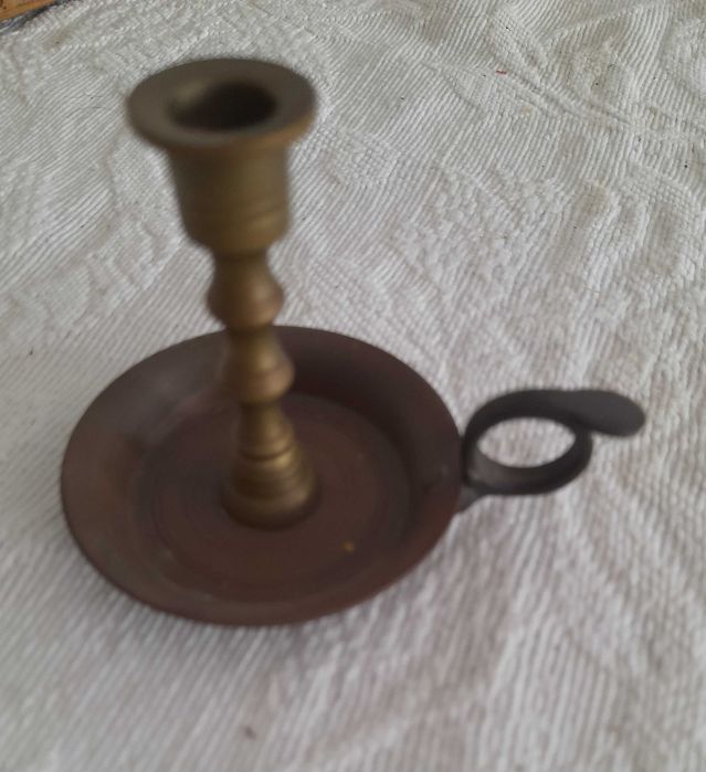 Palmatória porta velas bronze