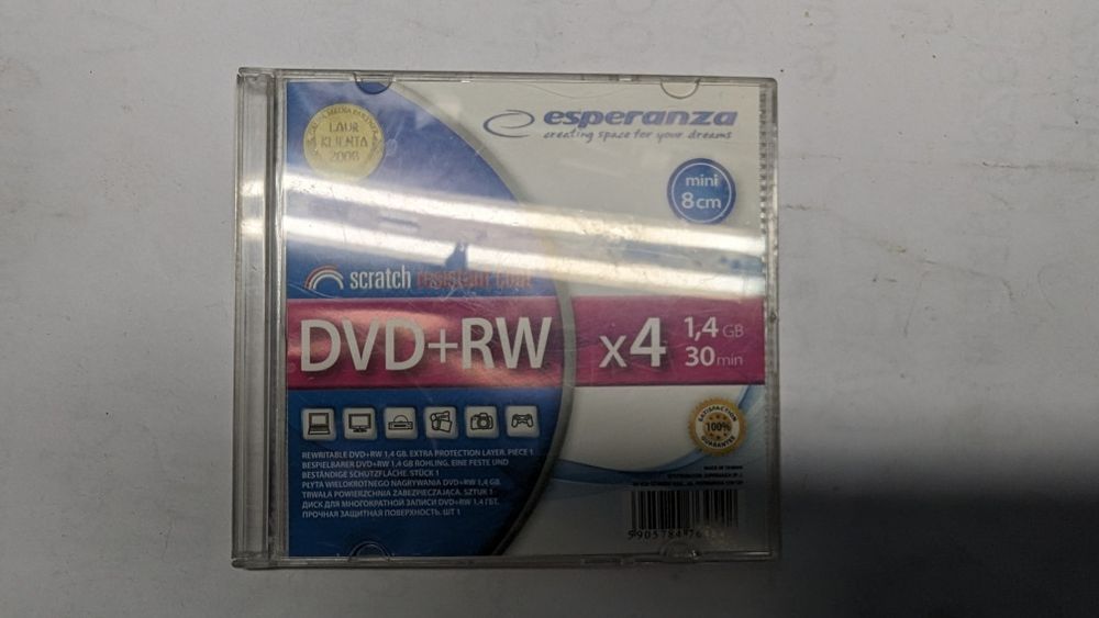 Płyta DVD+RW  8 cm 1,4GB
