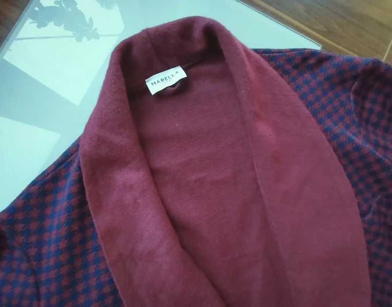 Max Mara wiązany sweter w pepitkę 40