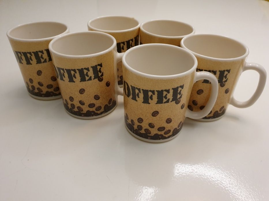 6 canecas louça cerâmica