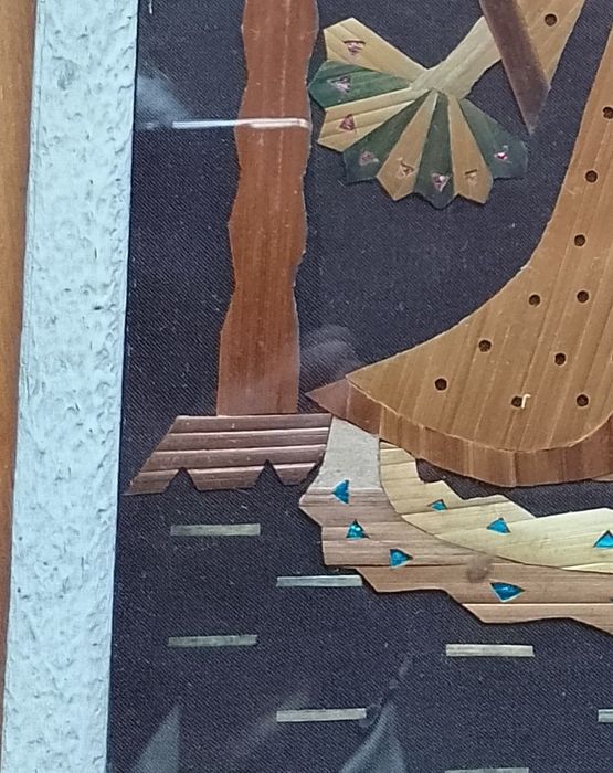 Obraz, obrazek ze słomy, PRL
