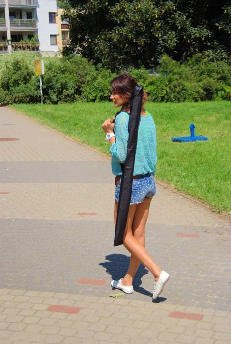 TORBA CZARNA pokrowiec kije kijki NORDIC WALKING 118cm  Worek etui