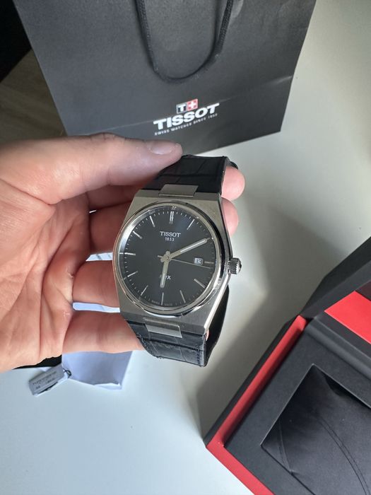 Tissot PRX 40mm granatowy stan idealny