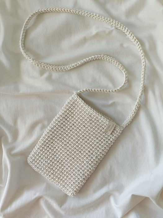 Torebka na telefon szydełko handmade