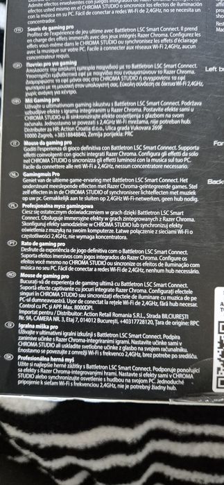 Mysz gamingowa BATTLETRON Gaming Mouse Pro RGB 8000 DPI - NOWA
