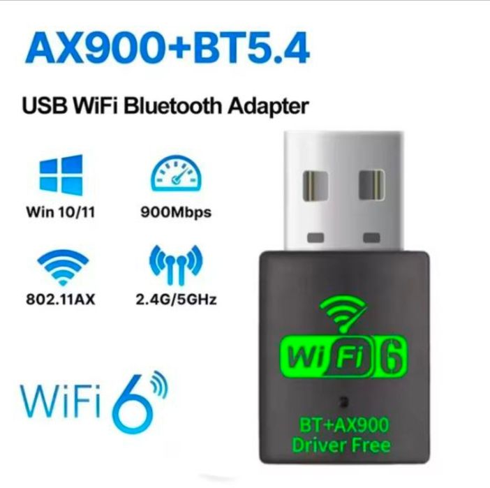 Wi-Fi 6 адаптер AX900 + Bluetooth 5.4