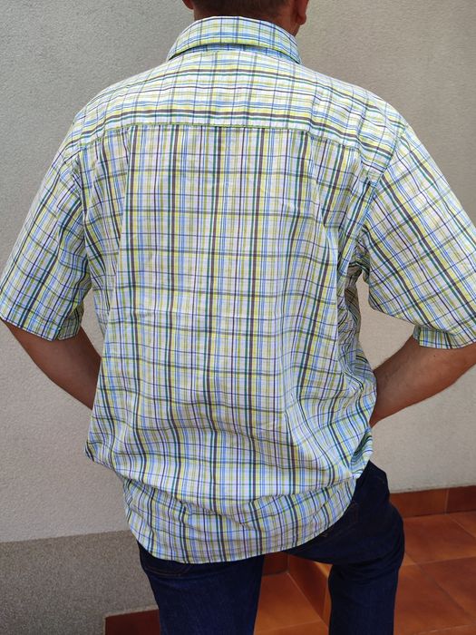 Koszula męska Columbia XXL krótki rękaw bawełniana XXL w kratę