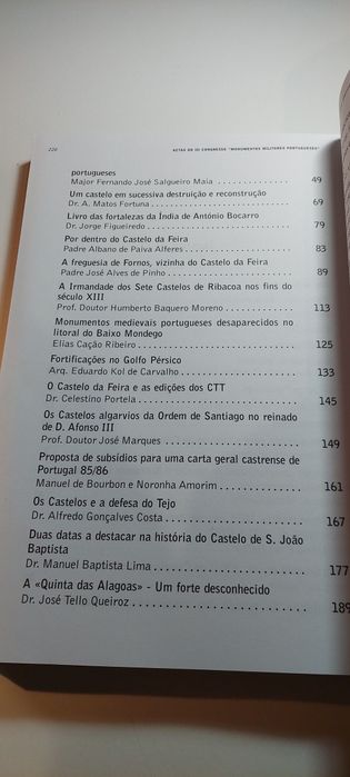 Actas do III Congresso Monumentos Militares Portugueses