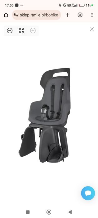 Bobike go fotelik rowerowy, fotelik na rower dla dziecka 9-22 kg
