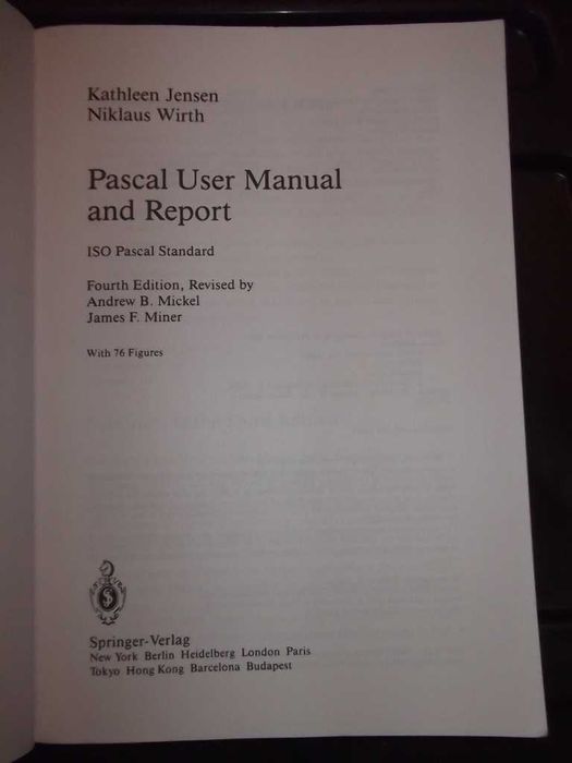Livro Pascal User Manual and Report springer verlag