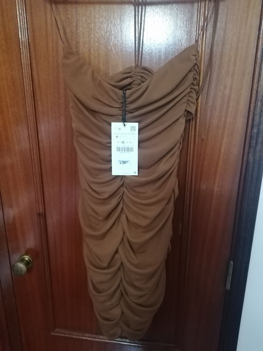 Vestido castanho Zara L