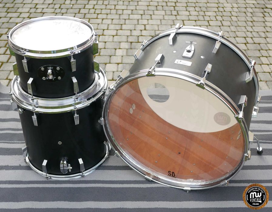 ‼️ Perkusja Sonor Champion 24", 13", 16" Matte Black 70s Vintage ‼️