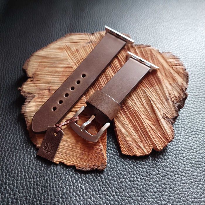 Кожаные ремешки для Аpple Watch 38мм,40мм,42мм,44мм,45мм Ремінці NIKAZ