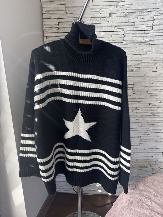 Czarny sweter golf ouver size