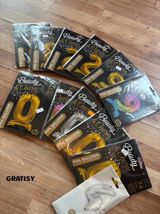 Balony cyfry mix na hel tanio 147sztuk