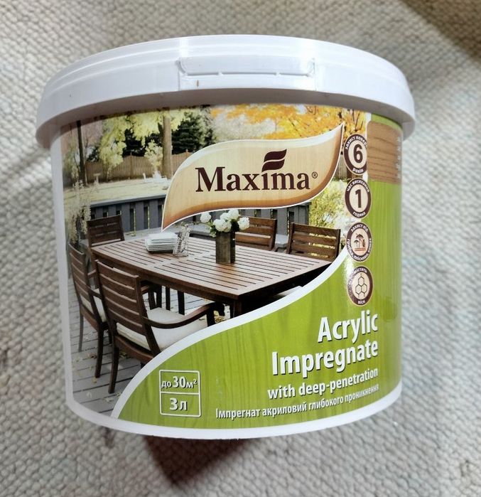 Імпрегнат Maxima акриловий глибокого проникнення Безбарвний 3 л
