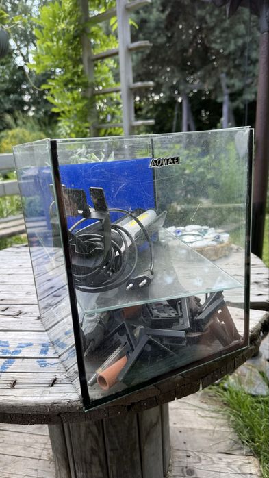 Akwarium 25x25x30 lampa, grzałka