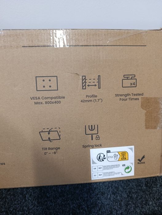 Uchwyt do TV ścienny Solidny Heavy-Duty 43-100" | Tilt (Uchylny) | 75k