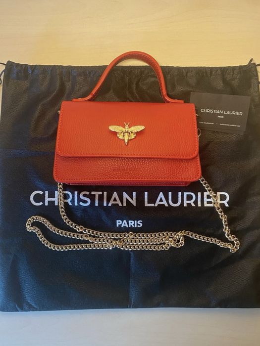 Bolsa em pele vermelha - Christian Laurier Paris